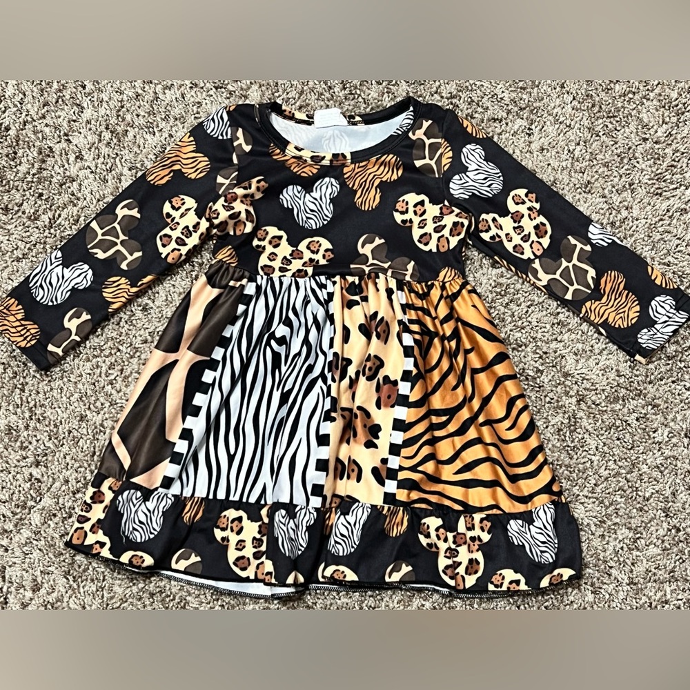 Animal Print Minnie Dress, size 6-12 months